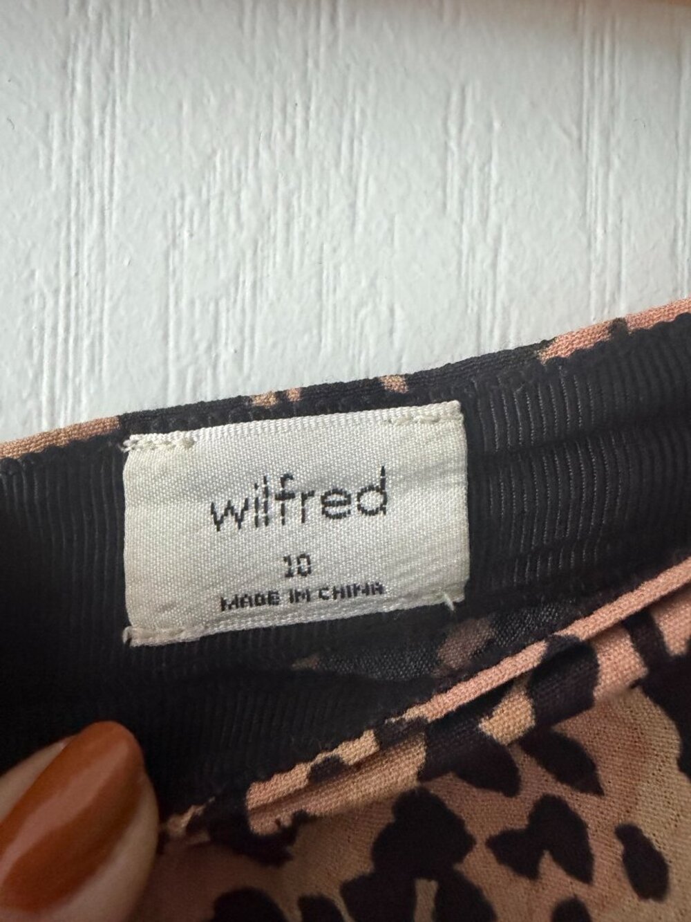 ARITZIA Wilfred Animal Print Amelie Midi Skirt Size 10 - Picture 5 of 6